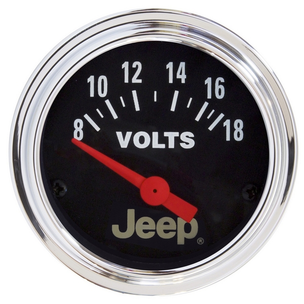 2-1/16" VOLTMETER, 8-18V, JEEP